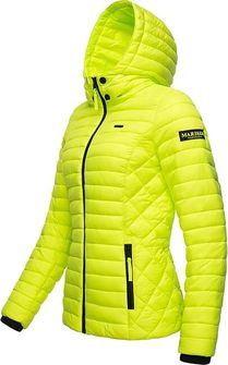 Marikoo Women&#039;s transitional jacket with hood Samtpfote, neon green