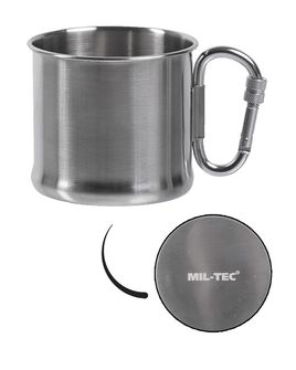 Mil-Tec 500ml s/steel karabiner cup