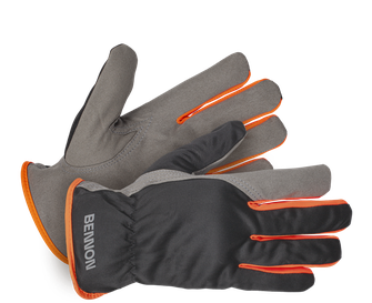 BENNON protective gloves CARPOS Gloves, grey/orange (12 pcs)