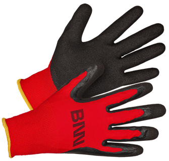 BENNON protective gloves MANOS, black/red (12 pcs)