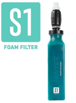 Sawyer filter silicone water bottle, blue
