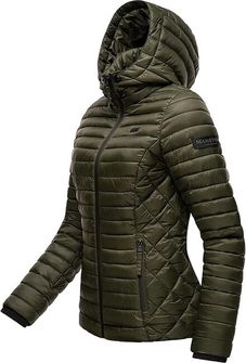 Marikoo Women&#039;s transitional jacket with hood Samtpfote, olive