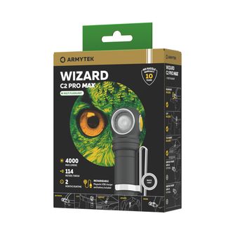 ArmyTek Wizard C2 Pro Max Magnet White LED Handheld Flashlight with Magnetic Mount 3720 lm 1440