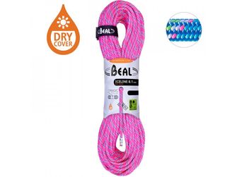 BEAL half climbing rope Ice Line Unicore 8,1 mm 2 × 60 m, fuchsia / blue