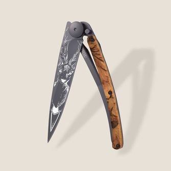 Deejo closing knife Tattoo Black Brown Camo Deer