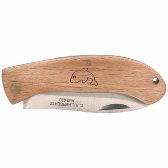 Herbertz pocket knife for children 6 cm, beech wood, dolphin motif