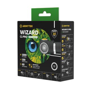 ArmyTek Wizard C1 Pro Magnet White LED headlamp with magnetic holder 1000 lm 1440 h 55 g