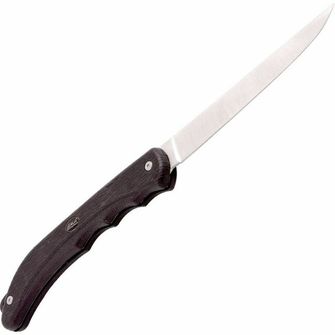 Eka duo black fishing and kitchen knife 13 cm, black, rubber, case