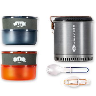 GSI Outdoors 2 Person Cookware Set Halulite Dualist HS 1.8 l