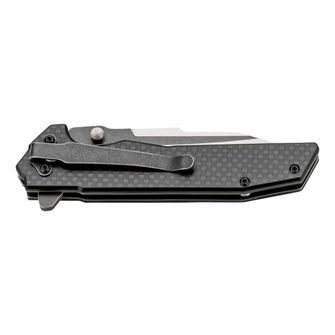 Herbertz one -handed pocket knife 8.8cm, carbon fibers, G10, Black Stonewash