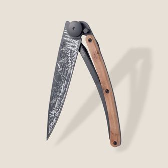 Deejo closing knife Tattoo Black Juniper Wood Mountain