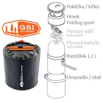 GSI Outdoors Compact cookware set for one person Halulite Soloist 1.1 l