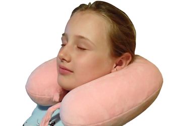 Basicnature Kids pillow on the neck pink