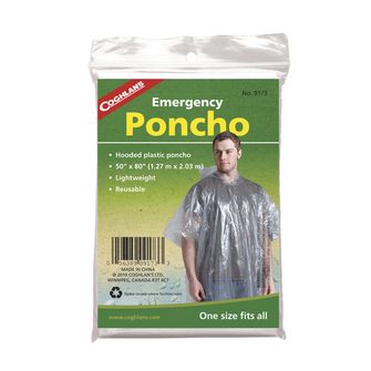 Coghlans cl compact polyethylene poncho with hood