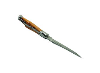 Laguioioly DUB073 pocket knife, blade 12cm, carbon steel, corkscrew, juniper handle