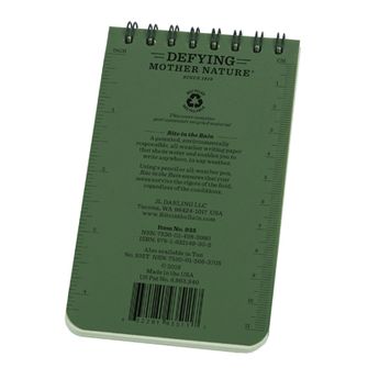 Rite in the Rain All Weather Notebook Green No. 935