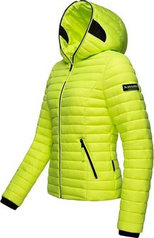 Navahoo Women&#039;s transitional jacket with hood Kimuk, neon green