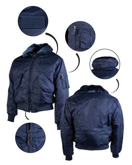 Mil-Tec swat dk.blue cwu jacket w. detach.collar