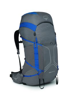 OSPREY hiking backpack EXOS PRO 55,  dale grey/agam blue