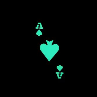 WARAGOD patch Poker Cards Ace of Spades, black