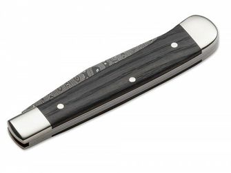 Böker Manufaktur Solingen Trapper Classic Damast Pocket Knife 8.3 cm, Damask, Oak Bog