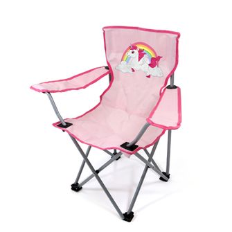 BasicNature Children&amp;#39;s camping chair, pink unicorn