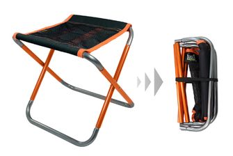 BasicNature Folding Chair Compact black / orange