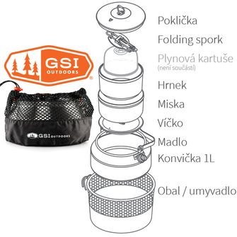 GSI Outdoors Glacier Ketalist 1 litre cooking set for one person