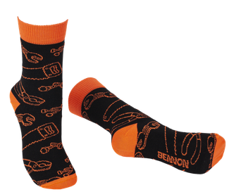 BENNON socks BENNONKY, black/orange