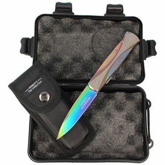 Herbertz Top-Collection pocket knife 9 cm, titanium, rainbow surface