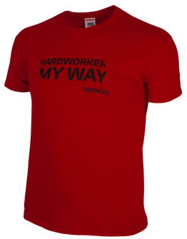 BENNON T-shirt HARDWORKER, red/black