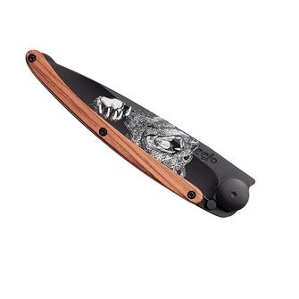 Deejo closing knife Tattoo Grizzly Black Coralwood