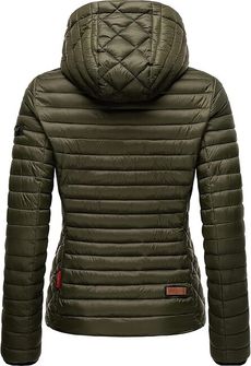 Marikoo Women&#039;s transitional jacket with hood Samtpfote, olive