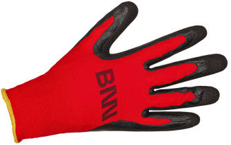 BENNON protective gloves MANOS, black/red (12 pcs)