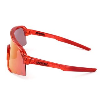 100% Sunglasses S3 LE - Peter Sagan, Gloss Translucent Red - Hiper Red Mirror