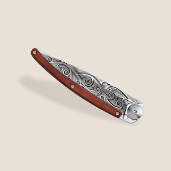 Deejo closing knife Tattoo Mirror Coralwood Pacific