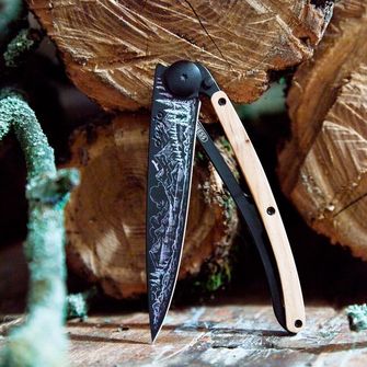 Deejo closing knife Tattoo Black Juniper Wood Mountain