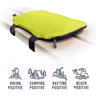 Mosh Kamper outdoor seat cushion, lime/black