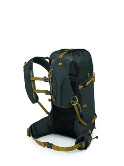 OSPREY hiking backpack TALON VELOCITY 20,  dark charcoal/tumbleweed yellw