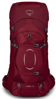 OSPREY hiking backpack ARIEL 55 II,  claret red