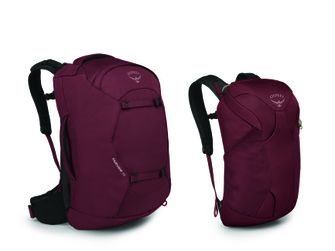 OSPREY bag FAIRVIEW 55,  zircon red