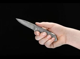 Böker Plus Damascus dominator pocket knife 8.4 cm, Damascus