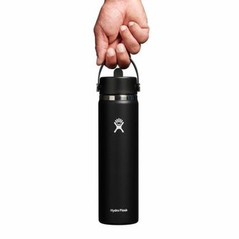 Hydro Flask Wide thermo bottle with straw 24 OZ Wide Flex Straw Cap, black
