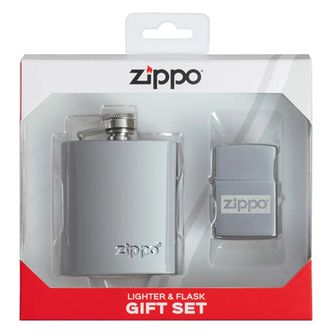 Zippo lighter and bottle chrome