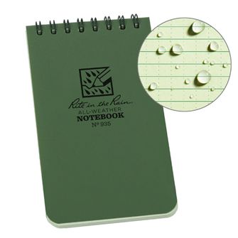 Rite in the Rain All Weather Notebook Green No. 935