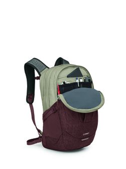 OSPREY city backpack COMET,  sawdust tan/raisin red