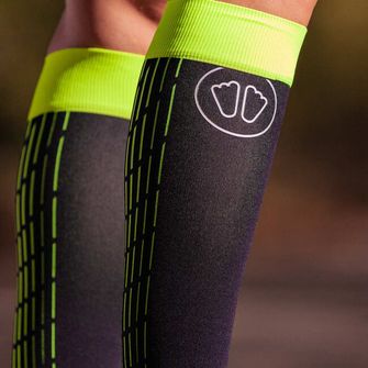 Sidas compression sleeves, black/yellow