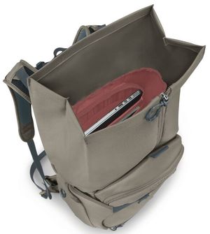 OSPREY city backpack METRON ROLL TOP PACK,  tan concrete