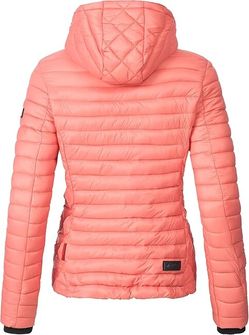 Marikoo Women&#039;s transitional jacket with hood Samtpfote, coral