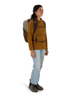 OSPREY city backpack QUASAR,  sawdust tan/raisin red